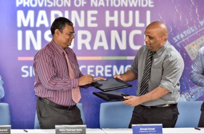 ހަލް އިންޝުއަރެންސް ފޯރުކޮށްދޭން އެލައިޑުން ޓްރާންސްޕޯޓާ އެކު ސޮއިކޮށްފި