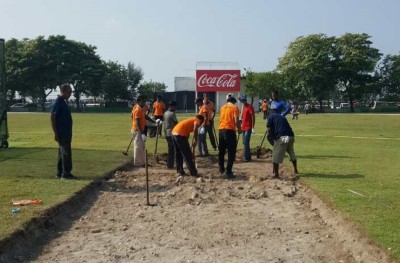 ކްރިކެޓް ދަނޑުގައި ފެންވަރު ރަނގަޅު ޕިޗެއް އަޅަނީ