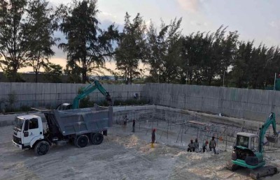 ހުޅުމާލޭގައި ބެޗުން ހަދާ އެޕާޓްމަންޓް ބިލްޑިންގެ ފައުންޑޭޝަންގެ މަސައްކަތް ފަށައިފި