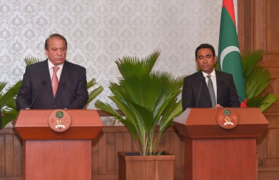 ނަވާޒް ޝަރީފް އިންޑިއާއަށް ފާޑު ވިދާޅުވިއިރު ރައީސް ޔާމީން ހިމެނޭނުން ހުންނެވުމުން ކަންބޮޑުވޭ: އެމްޑީޕީ