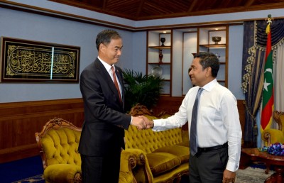 ރައީސް ޔާމީންގެ ހާއްސަ ޝުކުރު ޗައިނާ ސަފީރަށް
