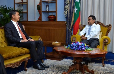 ރައީސް ޔާމީންގެ ހާއްސަ ޝުކުރު ޗައިނާ ސަފީރަށް