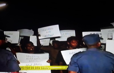 އިހަވަަންދޫ މަސްވެރިން މުޒާހަރާ ކޮށްފި