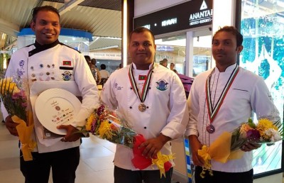 ދުނިޔޭގެ އެންމެ ބޮޑު ކަލިނަރީ މުބާރާތުން ދިވެހި ޝެފަކު ރަން މެޑަލެއް ހޯދައިފި