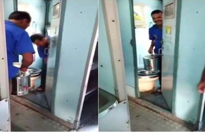 ރޭލުގެ ފާޚާނާ އިން ފެން ނަގައިގެން ސައި ހަދަނިކޮށް އަތުލައިގެންފި