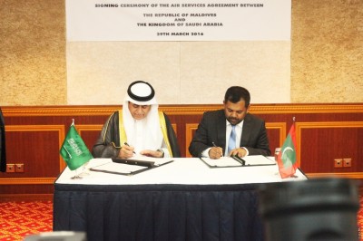 ސައުދީ އާއި ރާއްޖެއާ ދެމެދު ވައިގެ ދަތުރުތައް ފެށުމާ ގުޅޭ ގޮތުން ސޮއިކޮށްފި