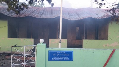 މާއެނބޫދޫ ކައުންސިލް އިދާރާ އަނދައި ހުލިވެއްޖެ