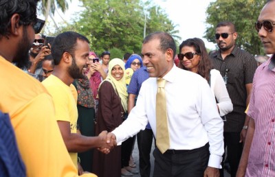 އައްޑޫ ރައްޔިތުންނަށް އޮތީ ދަރާފައި، އިސްކަން ދޭނީ ތަރައްގީއަށް: ނަޝީދު