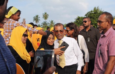 އައްޑޫ ރައްޔިތުންނަށް އޮތީ ދަރާފައި، އިސްކަން ދޭނީ ތަރައްގީއަށް: ނަޝީދު