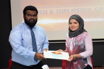 ގައުމީ ޔުނިވާސިޓީގެ ދަރިވަރުންގެ ގުޅުމުގެ ހަރަކާތްތަކުގެ މީޑިއާ ޕާޓްނަރަކަށް ސަން މީޑިއާ