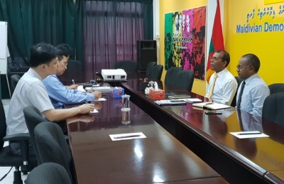 ނަޝީދު ފުރަތަމަ ފަހަރަށް ޗައިނާ ސަފީރާ ބައްދަލުކުރައްވައިފި