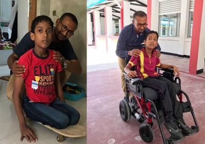 ސްކޭޓް ބޯޑުގައި އުޅުނު ނުކުޅެދޭ ކުއްޖާއަށް މިނިވަންކަން