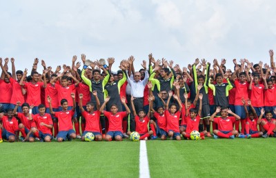 އަތޮޅު ފުޓްބޯޅަ ޕްރޮޖެކްޓާ މެދު އުއްމީދު އާވެއްޖެ: ސާންތީ