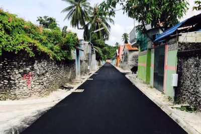 އަށް ގަޑިއިރު ތެރޭ ކުޅުދުއްފުށީ ފަނޑިޔާރުމަގުގައި ތާރު އަޅަައި ނިންމާލައިފި