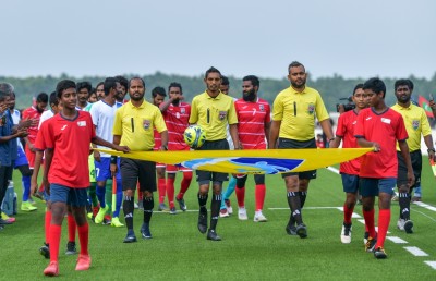 އޭދަފުށީގައި އެޅި މަތީ ފެންވަރުގެ ޓާފް ދަނޑު ހުޅުވައިފި