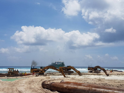 ހުޅުލެ-ހުޅުމާލެ ހައިވޭގެ ބިންހިއްކުމުގެ މަސައްކަތް ދަނީ ވަރަށް ހަލުއިކޮށް: ސައިމަން