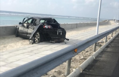 ހައިވޭގައި ހިނގި ނުރައްކާތެރި އެކްސިޑެންޓެއްގައި ފިޔަވަޅު އަޅަން ފޮނުވައިފި