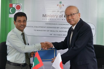 ޖަޕާނުން ރާއްޖެ އަށް 14.2 މިލިއަން ރުފިޔާގެ މެޑިކަލް ސާމާނު ހަދިޔާކޮށްފި