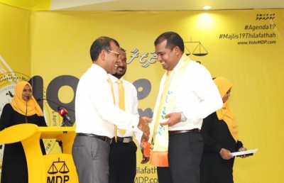 އެމްޑީޕީން ތާއީދު ކުރާ ކެންޑިޑޭޓުންނާ މެދު އޮޅުމެއް ނެތް: ނަޝީދު