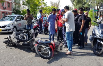 ހުޅުމާލޭގައި އެކްސިޑެންޓްވީ ކުޑަ ކުއްޖަކު ދުއްވި ސައިކަލެއް