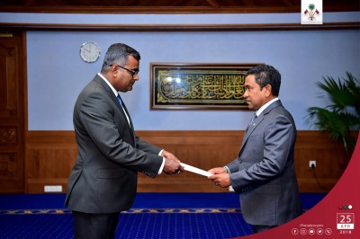 ތައިލެންޑުގައި ހުންނަވާ ދިވެހި ސަފީރުކަމުގެ ފަތްކޮޅު ނަޝީދަށް އަރުވައިފި