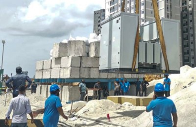 ސްޓެލްކޯ ހިޔާގެ ދެ ޓަވަރަށް ކަރަންޓު ލުމުގެ މަސައްކަތް ފަށައިފި
