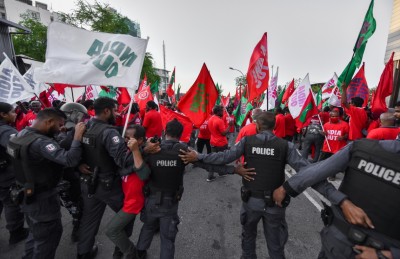 ނޫސްވެރިން "ހޭއަރުވައިލާނެ" ކަމަށް ފުލުހަކު ބުނި މައްސަލަ ބަލަން އައިއެފްޖޭ އިން ގޮވާލައިފި