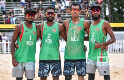 އައިއޯއައިޖީ: ބީޗް ވޮލީބޯޅަ އިން ރާއްޖެ ރިހި މެޑަލް ހޯދައިފި