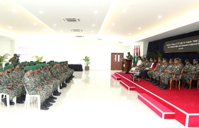 ދިވެހި ސިފައިންގެ ތަމްރީނު މަރުކަޒުގެ މަސައްކަތް ނިންމަން އިންޑިއާ އިން އެއް މިލިއަން ޑޮލަރު ދީފި