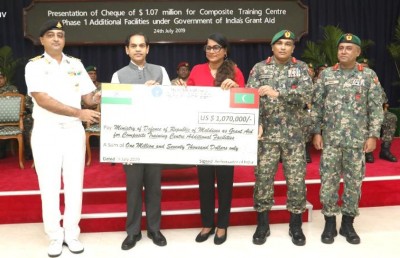 ދިވެހި ސިފައިންގެ ތަމްރީނު މަރުކަޒުގެ މަސައްކަތް ނިންމަން އިންޑިއާ އިން އެއް މިލިއަން ޑޮލަރު ދީފި