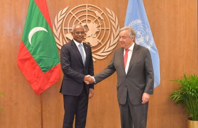 ރައީސް، އދ. ގެ ސެކްރެޓަރީ ޖެނެރަލްއާ ބައްދަލުކުރައްވައިފި