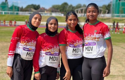 ހަ ދުވަސްތެރޭ ގައުމީ އަންހެން ރިލޭ ޓީމަށް ދެވަނަ ރެކޯޑް