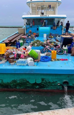 ލަންދޫ ބޯޓު ފުންކޮށް ގާފަރު ފަޅަށް ވައްދައިފި، ސަލާމަތްވީ މަދު މުދާކޮޅެއް