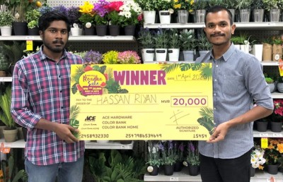 އޭސް ހާޑްވެއާ އާއި ކަލަ ބޭންކުގެ 20،000ރ. ލިބޭ ތިން ވަނަ ނަސީބުވެރިޔާ ހޮވައިފި