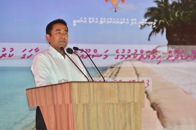 ކެމްޕެއިން ދަތުރުފުޅެއްގައި ރައީސް ޔާމީން ތ. ގުރައިދޫ އަށް