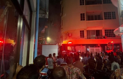 މާލޭގެ ގަރާޖެއްގައި ރޯވި އަލިފާންގަނޑު ކޮންޓްރޯލްކޮށްފި