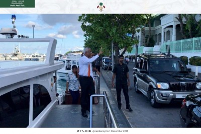 ރައީސް ދިއްފުއްޓަށް ފުރާވަޑައިގެންފި
