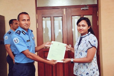 ފުލުހުންގެ ތަރުޖަމާނަކަށް އިޒްމިއާ ހަމަޖައްސައިފި