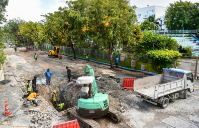 އަމީނީ މަގުގައި ތާރު އަޅަން ބޭނުންވާ ސަމާނު ގެނެސްފި، ތާރު އަޅަން ފަށަނީ މާޗު މަހު