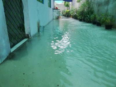 ބޯކޮށް ވާރޭވެހި ގަމުގެ ގޭގެއަށް ފެން ވަންނަނީ