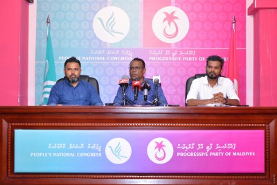 އިދިކޮޅު ކޯލިޝަންގެ މަޖިލިސް އިންތިހާބުގެ ޝިއާރަކީ ވެސް "ދިވެހި ބިން ދިވެހިންނަށް"