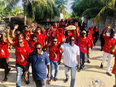 ދާންދޫ ދާއިރާ އަށް ވާދަކުރައްވާ ޝިޔާމްގެ ކެމްޕޭނުގެ ބޮޑުމަންޒަރު ދައްކާލައިފި