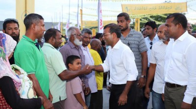 ނަޝީދު ތިނަދުއަށް ވަޑައިގަތުމުން މަރުހަބާ ދެންނެވީ މުޣުނީ
