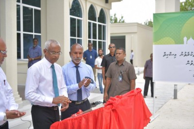ވިލިމާލޭގައި ހެދި "މަސްޖިދުލް ބިއްރި" ރައީސް ސޯލިހް ހުޅުއްވައިދެއްވައިފި