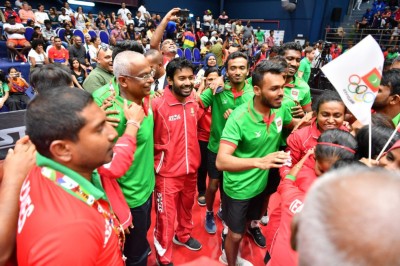 ރަން މެޑަލް ހޯދި އަންހެން ޓޭބަލް ޓެނިސް ޓީމަށް ރައީސް މަރުހަބާ ދަންނަވައިފި