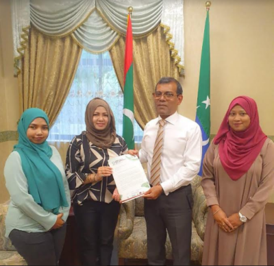 ގްލޯބަލް ޔޫތު ޕީސް އެމްބެސެޑަ ޕްރޮގްރާމުގެ ޝަރަފުވެރި މެހެމާނަކަށް ރައީސް ނަޝީދު