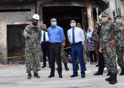 ރައީސް މާލެ ވަޑައިގެންނެވި ގޮތަށް އަލިފާން ރޯވި ސަރަހައްދަށް