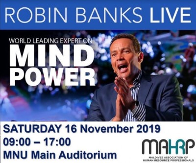 ކާމިޔާބަށް ވާސިލުވުމާ ގުޅޭ މޯޓިވޭޝަނަލް ޓޯކްއެއް ރޮބިން ބޭންކްސް ރާއްޖޭގައި ދެއްވަނީ