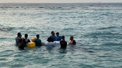 ވިލިމާލޭ ފަޅު ތެރެއަށް ވަދެ އުޅުނު ބޮޑުމަހެއް ފުލުހުން ސަލާމަތްކޮށްފި
