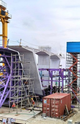 ތިލަމާލެ ބްރިޖުގެ ބައިތަކަކީ ދުނިޔޭގައި މިހާތަނަށް ހަދާ އެންމެ އުސް ޕްރީކާސްޓް ސެގްމަންޓް: އިންޑިއާ